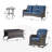 Bonia 5 - Person Outdoor Sofa Seating Group with Coffee Table and Cushions-1075625303-1075625302