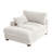 Bentura Oversized Upholstered Beige Corduroy Chaise Lounge with Armrests & Throw Pillows-95259942-95259940