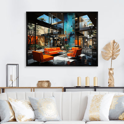 Mid Century «Bold», impression sur toile encadrée