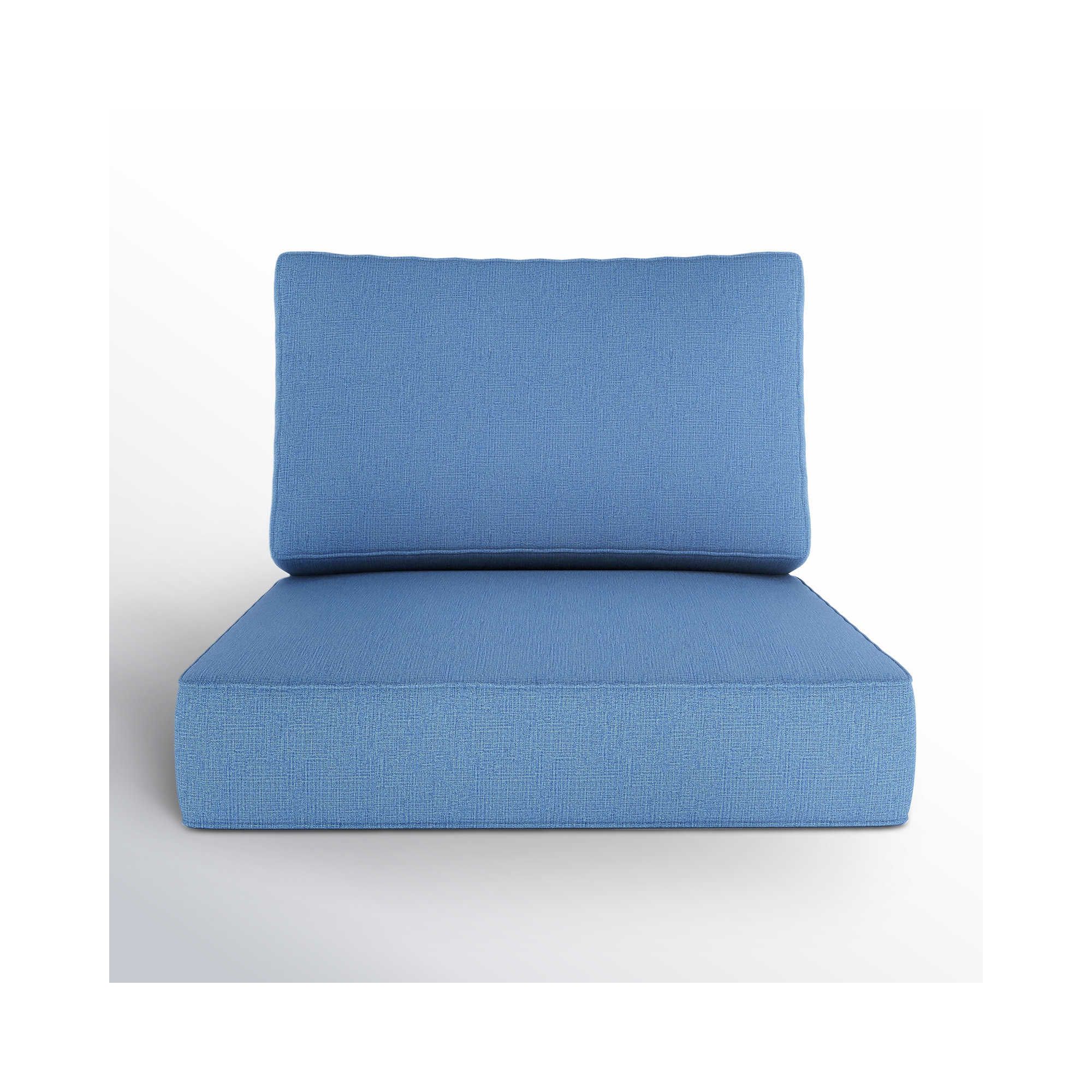 Outdoor Sunbrella Seat/Back Cushion, Cast Ocean Sunbrella® Plainweave