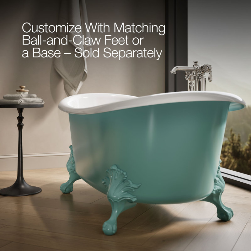 Artifacts 66-1/8 In. X 32-1/2 In. Freestanding Bath, 150th Spring Green