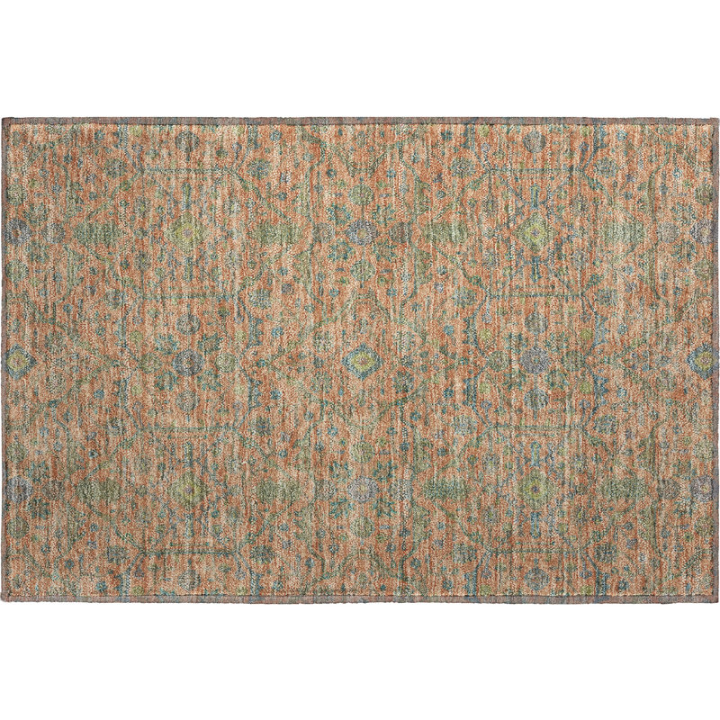 Premium Machine Washable Ducote AMF1131 Global Rug, Rectangle 1'8" x 2'6"