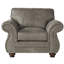 Macalla Upholstered Armchair with Ottoman-2086154416