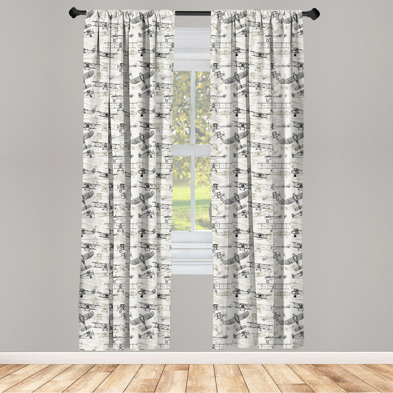 Semi-Sheer Rod Pocket Curtain Panels, 28" x 63"