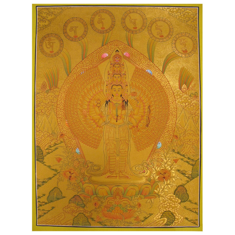 Lokeshvara debout (Thangka sans brocart)