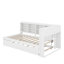 Lit de jour simple avec lit gigogne, tablette et port USB-419236084