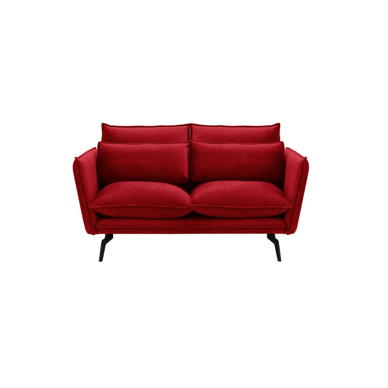 Dafinka 2 Seater Velvet Sofa, Red