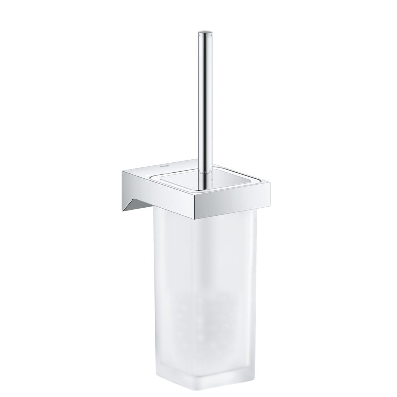 Chrome Wall Mounted Toilet Brush and Holder Set