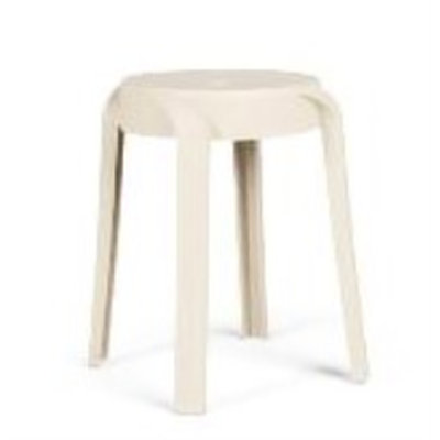 Paquet de 6 tabourets en plastique pour aire de jeu, siège d'une largeur de 27 cm, amusant et coloré, beige - pouvant supporter jusqu'à 330 livres