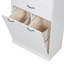 Armoire de rangement pour salle de bain avec deux paniers à linge, armoire de rangement avec portes et tiroir pour la maison-1402066156