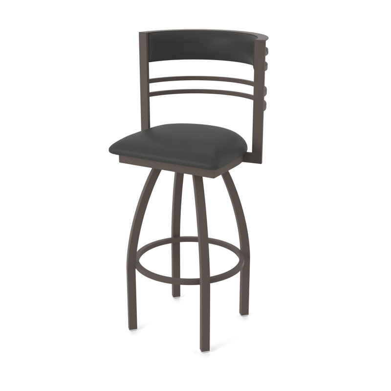 Hunter Swivel Stool, Bronze, Tabouret de bar (siège d'une hauteur de 36 po), Vinyle - Fer Canter