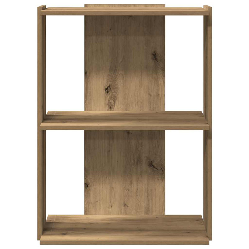 60 cm W Bookcase, (3 Shelves) 80cmH x 60cmW x 30cmD, Artisan Oak