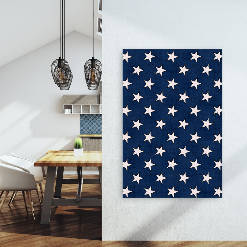 Affiche murale classique américaine avec des étoiles, un paysage rustique traditionnel et une nature, H 60 po x l 40 po