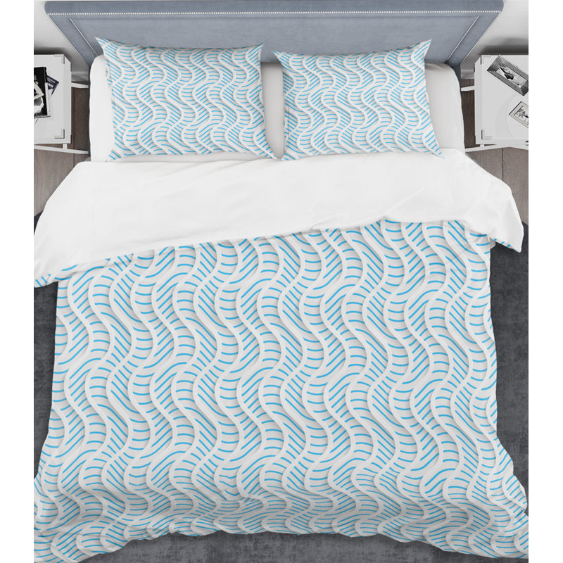 Modern & Contemporary Polyester Twill Chevron / Zig Zag Duvet Cover, Twin Duvet Cover + 1 Sham