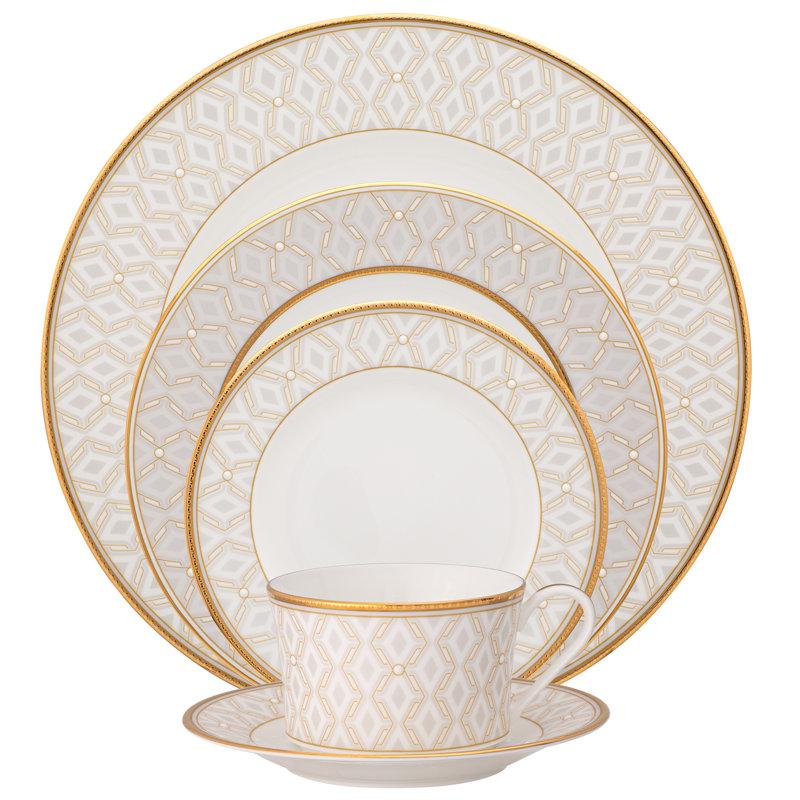 Noritake Noble Pearl 5-Piece Place Setting, Service for 1