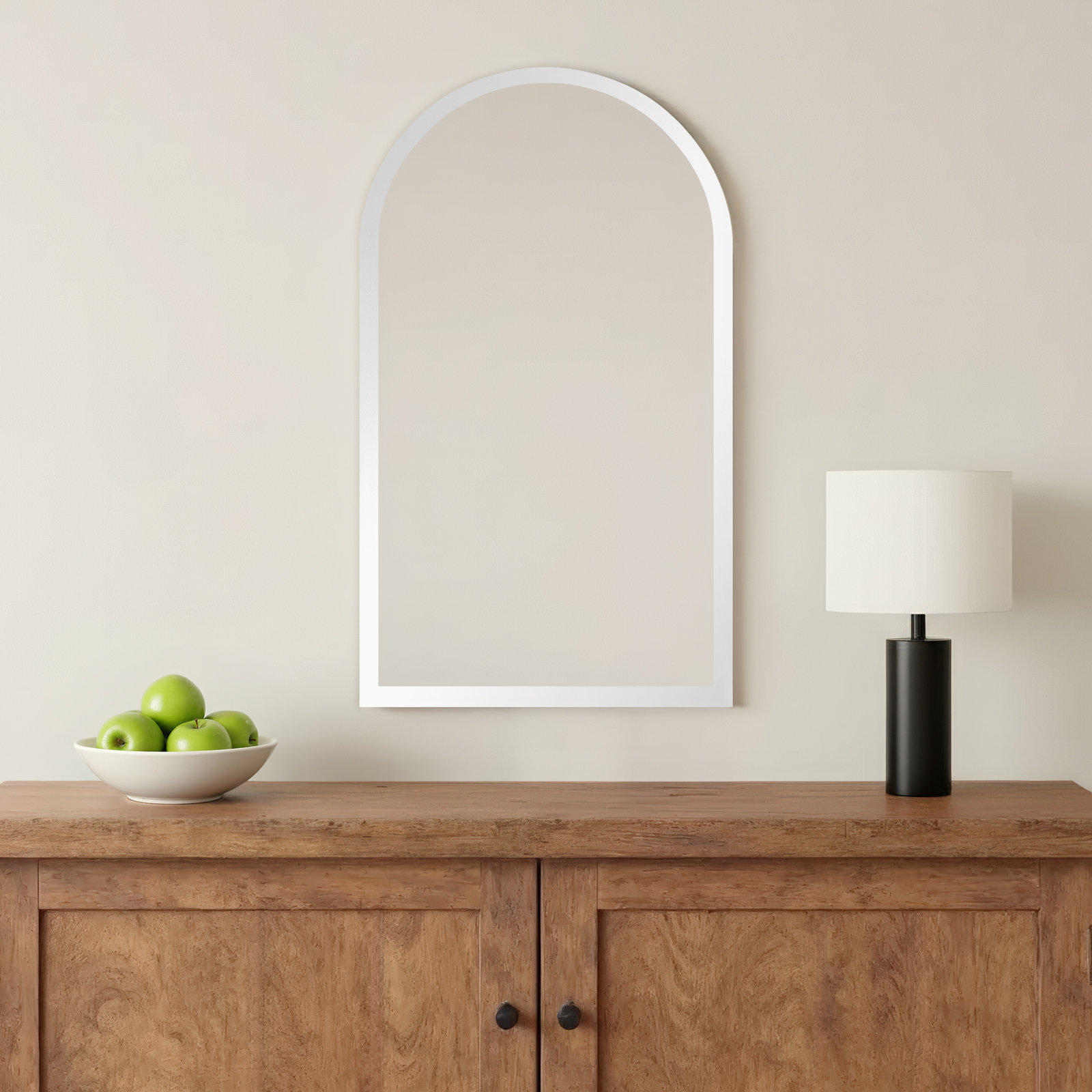 Huguley Frameless Arched Wall Mirror