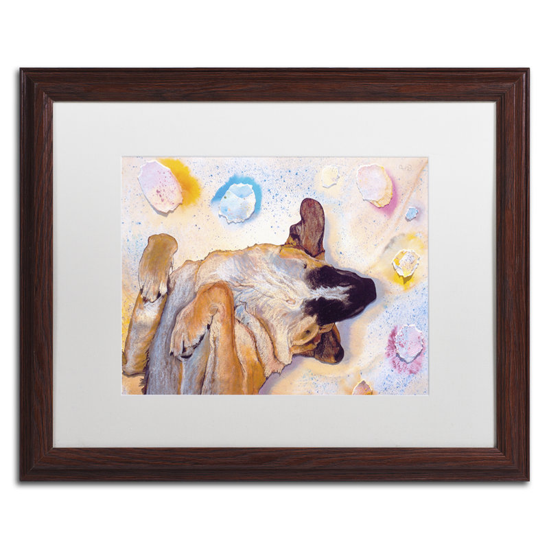 « dog rêves », reproduction d’art encadrée, H 16 po x l 20 po x P 0,5 po