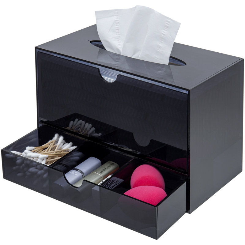 Plastic 3 Compartment Makeup Organiser