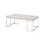 Table basse en chêne naturel moderne - Surface polie rectangulaire avec traîneau indispensable