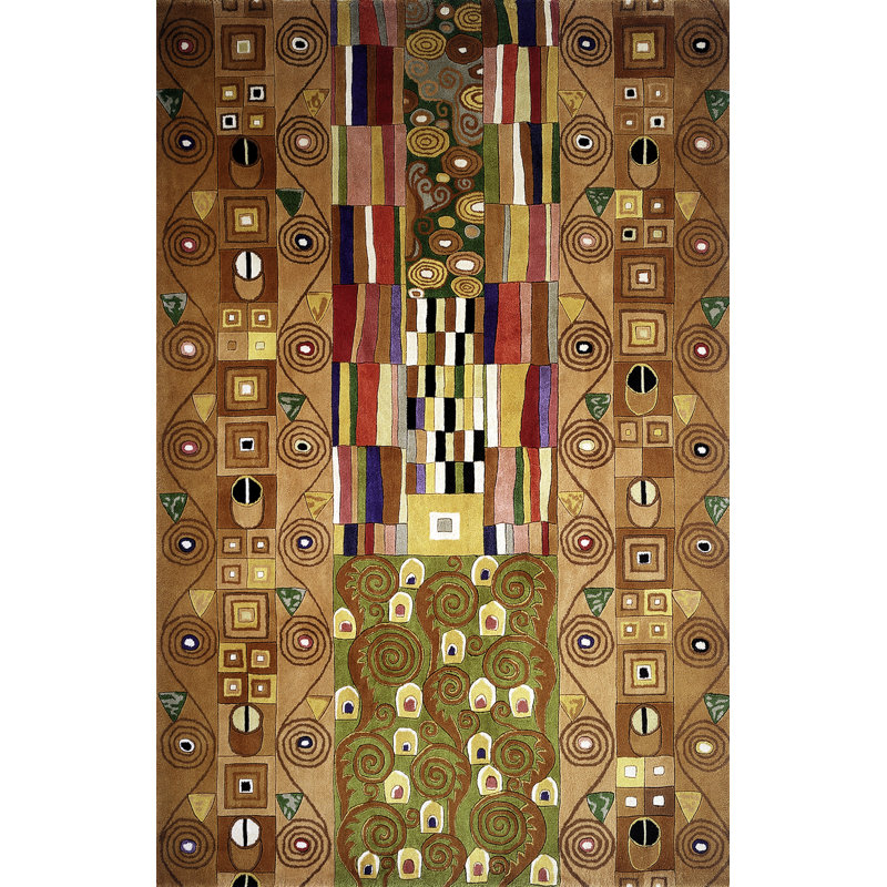 Tapis brun en laine touffeté à la main Heliana, Rectangle 8 pi x 11 pi