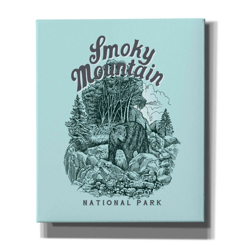 «Smokies» par Rachel Caldwell, art mural sur toile, H 24 po x l 20 po x P 0,75 po