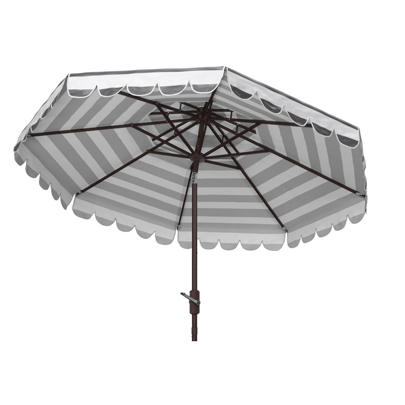 Parasol de plage 8,4 pi Cali, Brun, Noir / Blanc