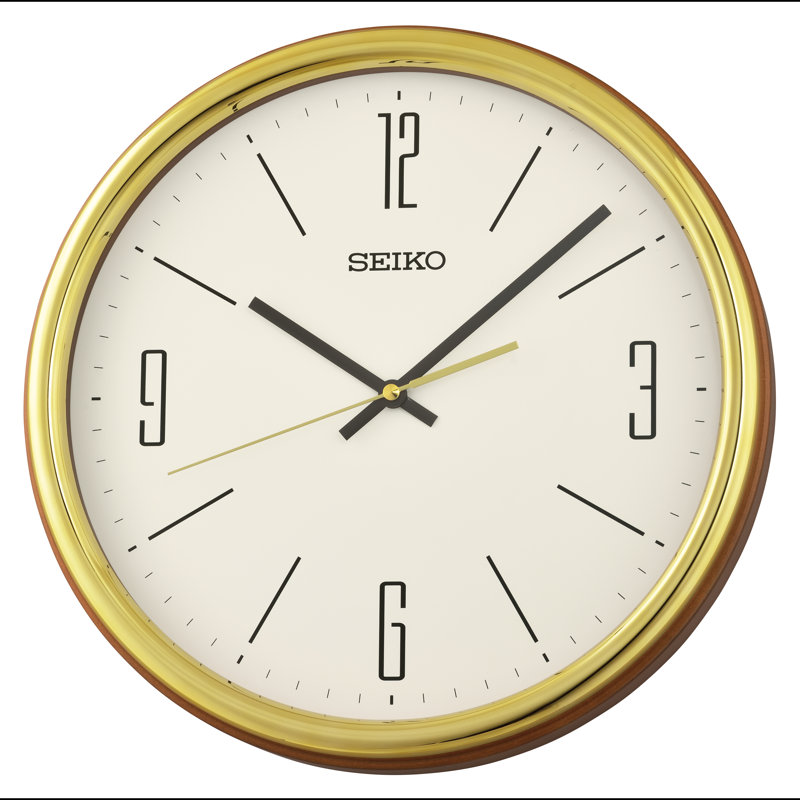 QXA856GLH Classic Modern Clock, Golden