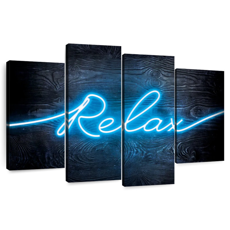 Tergel Relax Blue Neon, 42" H x 68" W