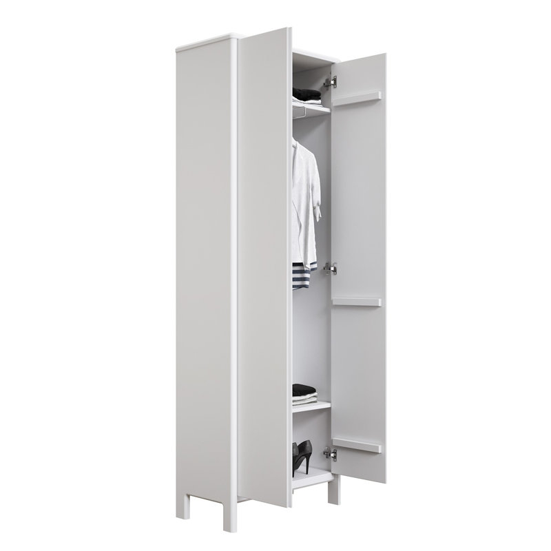 2 Door Wardrobe, White