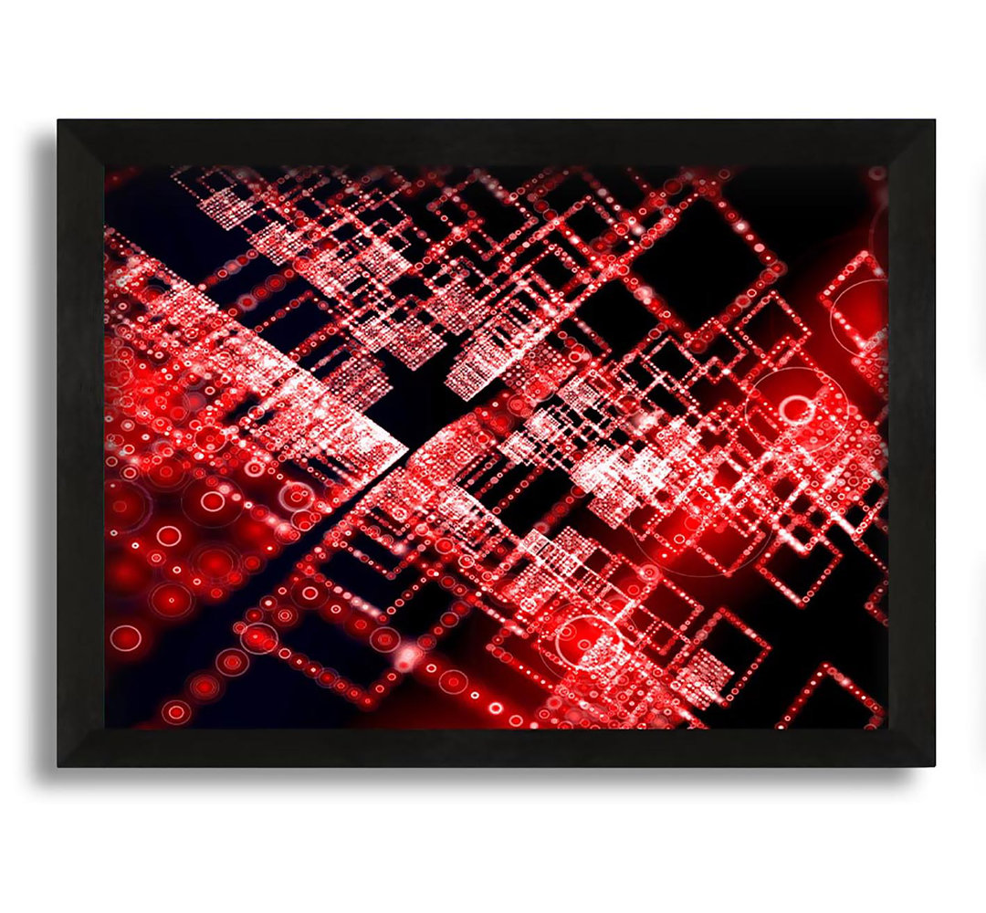 Gerahmtes Wandbild Red City Blocks