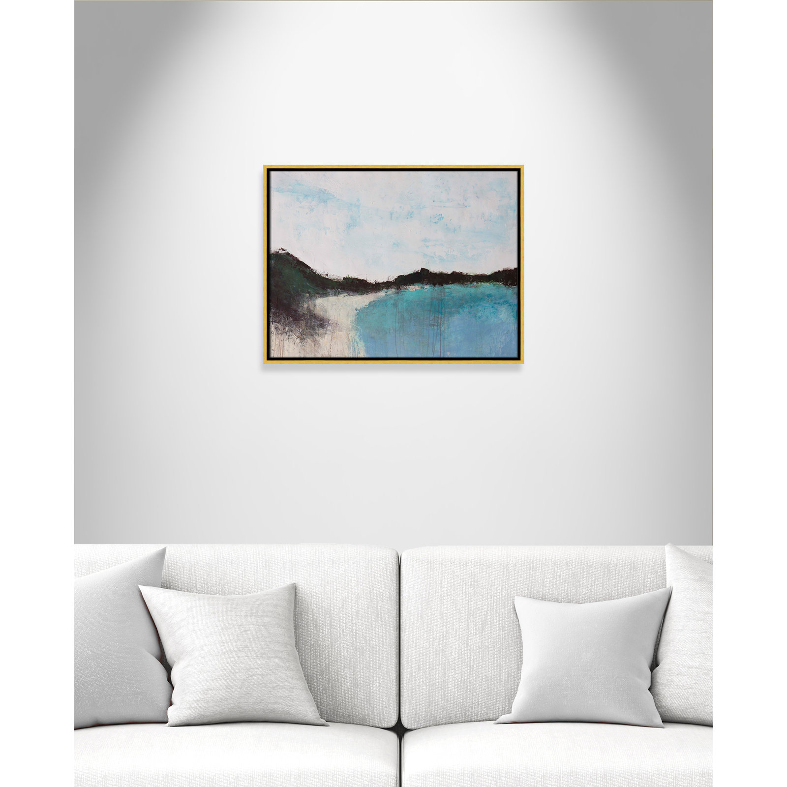Mountainside Lakeview III Print, 19.5'' H x 25.5'' W x 2'' D, Gold Framed