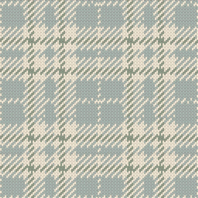 Clark Plaid 10' L x 24" W Wallpaper Roll, Lake Shore Blue, Non-pasted