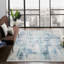 Abstract Area Rug in Blue-746467384