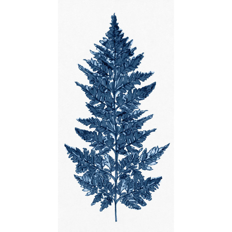 Blue Fern 4 Print, No Frame, 31" H x 16" W