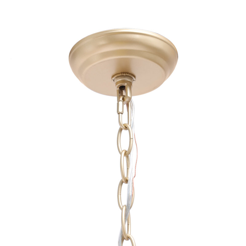 Kaymarie 8 - Light Dining Room Candle Style Modern Farmhouse Chandelier UL Certified, Distressed Champagne Gold