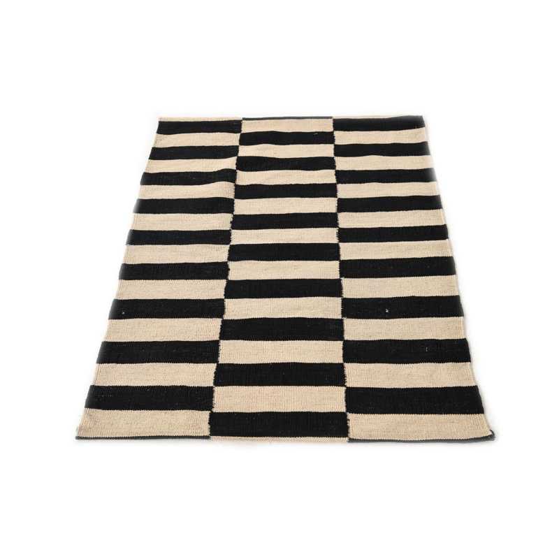 Tapis noir et blanc Jaylen