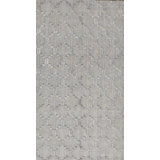 Cotton Geometric Area Rug in Silver