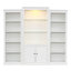 Vitrine 3 pièces 78,75 "avec bibliothèque 5 lumières DEL
