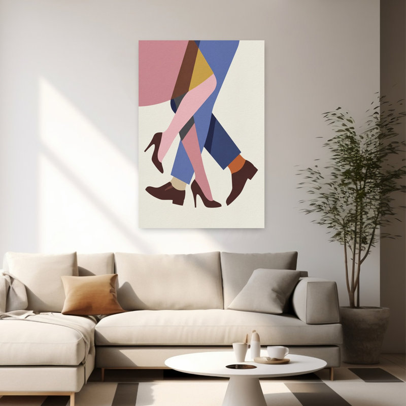 Art abstrait contemporain abstrait abstrait dansant, H 60 po x l 40 po