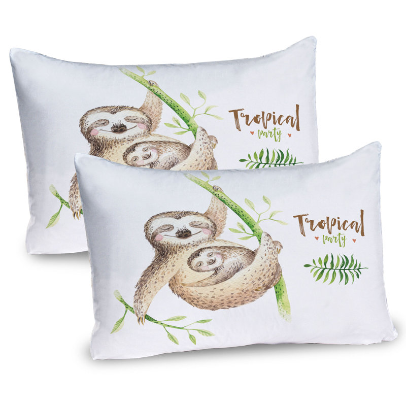 Ensemble de 2 taies décoratives Ambesonne Sloth, H 20 po x l 30 po