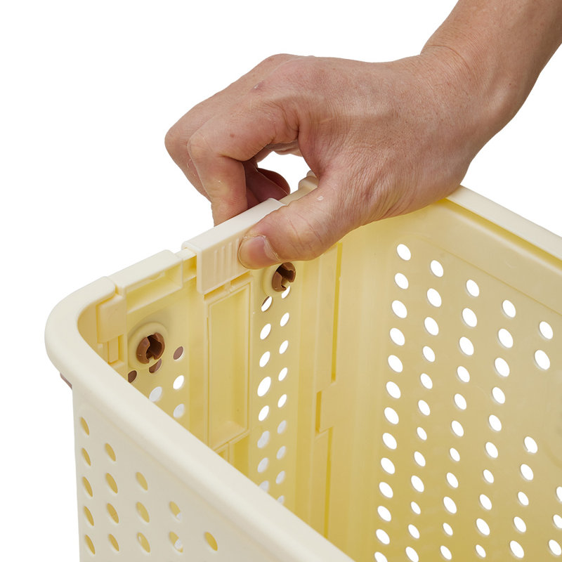 Plastic Laundry Basket with Handles, 50cm H x 37.7cm W x 22cm D