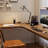 Tan+Clear Rectangular Solid Wood+Acrylic desks-108222365-108222368