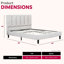 Structure de lit tapissier pleine grandeur de couleur grise avec tête de lit, conception minimaliste moderne, lattes en bois, installation simple, tête de lit à livraison en boîte et structure en bois franc d'ingénierie, assemblage compact