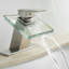 Robinet pour salle de bain à poignée simple avec bec en verre Waterfall-107402231
