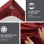 Ensemble de 4 draps pleine grandeur de couleur bourgogne - 100% ultra doux et confortable