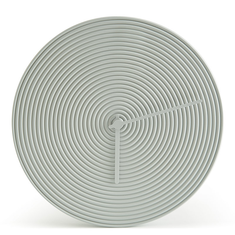 Ceramic, Metal Wall Clock, Grey