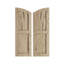 Timberthane deux panneaux plats égaux avec volets elliptiques en faux bois (par paire)-64374821-64374822-64374847