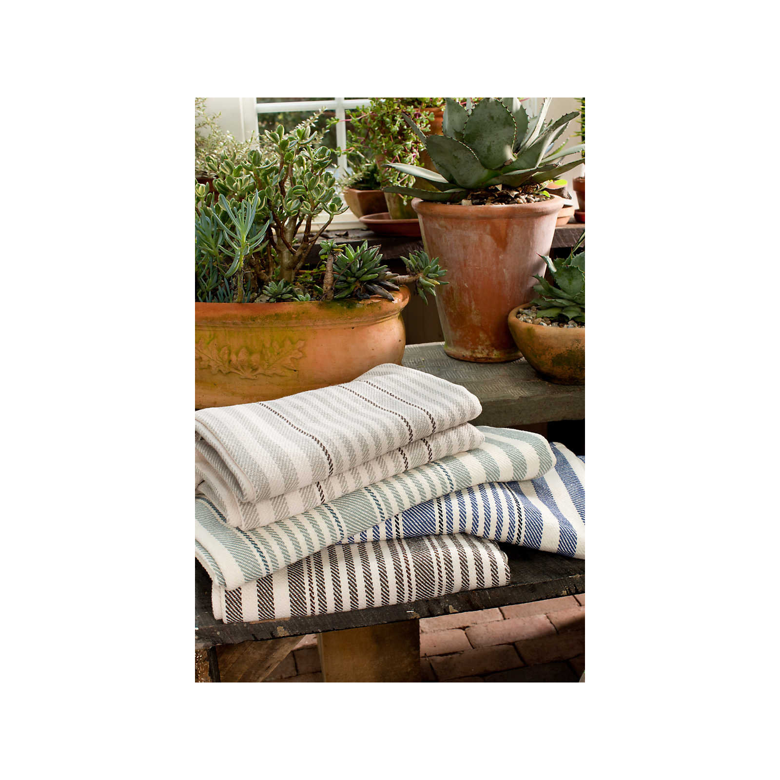 Rugby Stripe Denim Throw