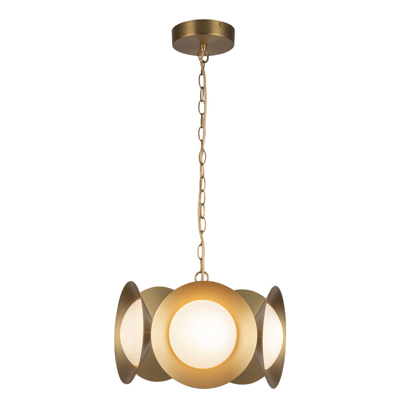 Lustre Cleo 16 po, Or brossé, Doré
