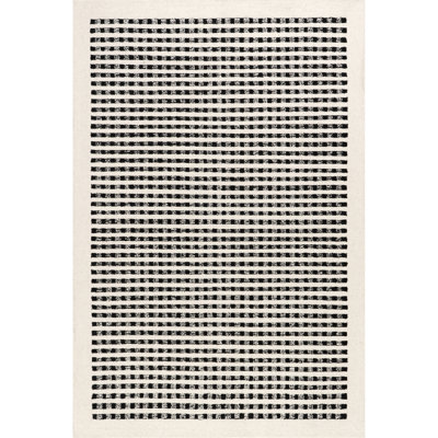 Adahlia Checkered Wool Area Rug